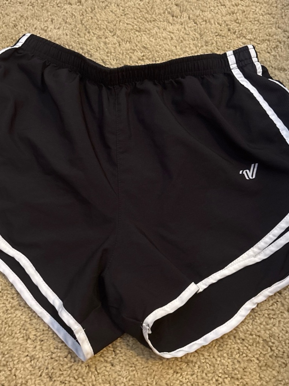Varsity Black and White Athletic Shorts